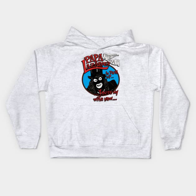 PAPA LAZAROU TWO Kids Hoodie by Armadillo Hat